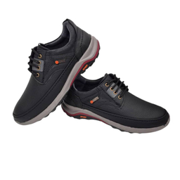 کفش طبی مردانه چرم ریباری مدل C3 رنگ مشکی