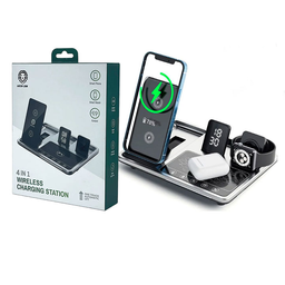 استند شارژر 4 کاره گرین مدل Green Lion 4 in 1 Wireless Charging Station 15W