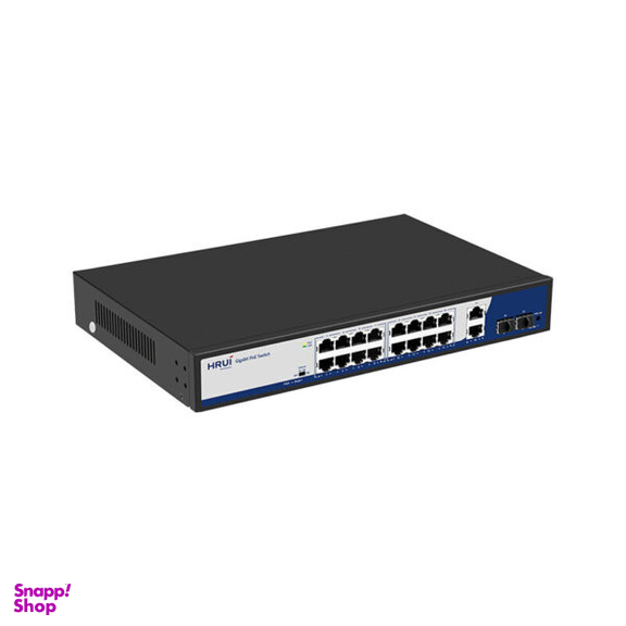 سوئیچ شبکه 16 پورت اچ آر یو آی مدل HR900-AFG-1622S-300