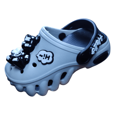 صندل بچگانه کراکس زیتون مدل فلای رنگ مشکی طوسی