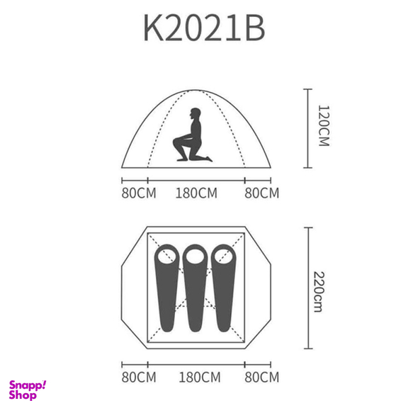 چادر کله گاوی جیلو مدل K2021-B سه نفره