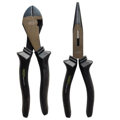 انبر دم باریک و سیم چین نیدر مدل AJ-NDR-08 سایز 8 اینچ