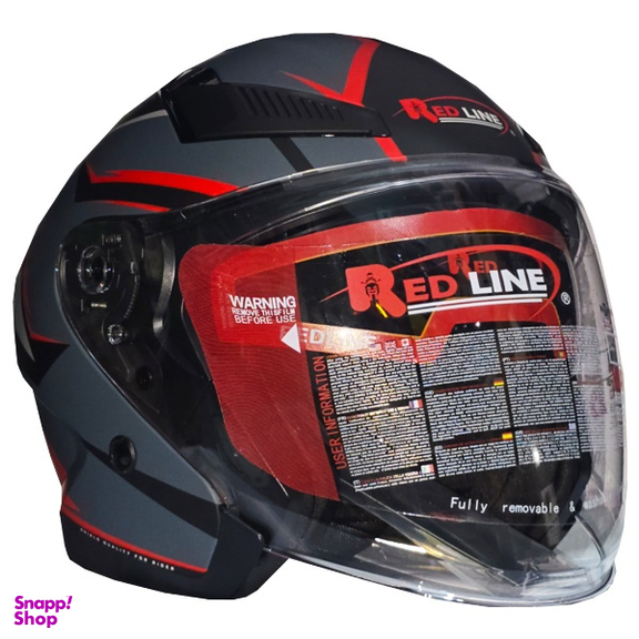 کلاه کاسکت ردلاین مدل بدون فک عینک دار کد RE_965_RD