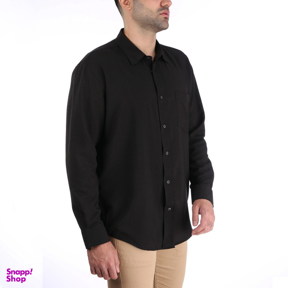 پیراهن آستین بلند مردانه ایزی دو مدل زانیار رنگ مشکی