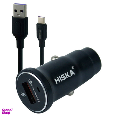 شارژر فندکی هیسکا مدل CC-301Q به همراه کابل USB Type-C