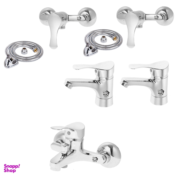 ست شیرآلات اهرمی اندیکا مدل لاله CL7 مجموعه 7 عددی