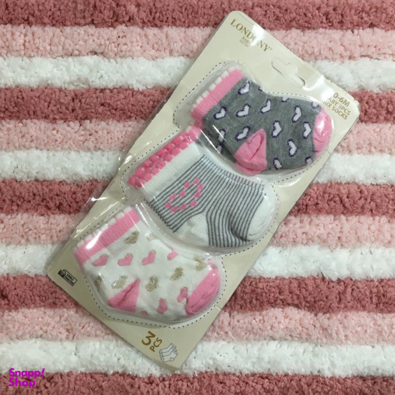 جوراب ساق کوتاه نوزادی لاندنی مدل 0402 بسته 3 عددی