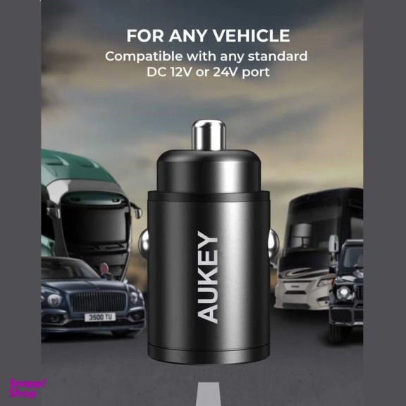 شارژر فندکی 30 وات آکی مدل Aukey CC-A3