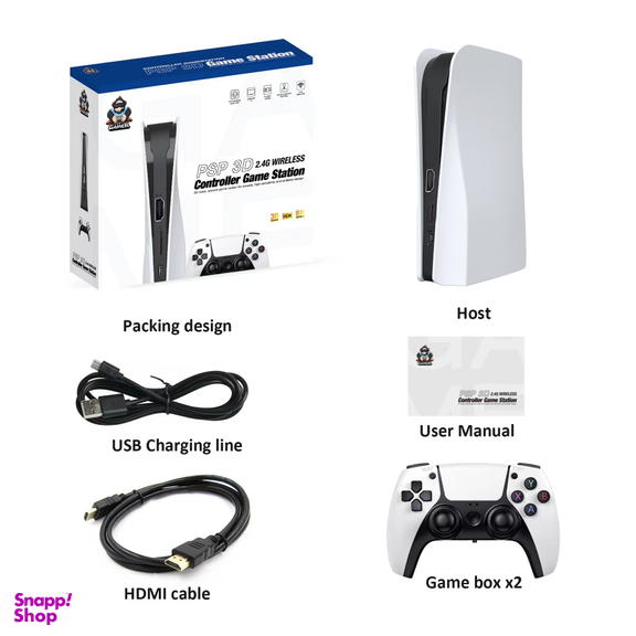کنسول بازی مستر گیمر مدل PSP 3D Controller Game Station Q10 ظرفیت 128 گیگابایت به همراه 2 دسته بازی