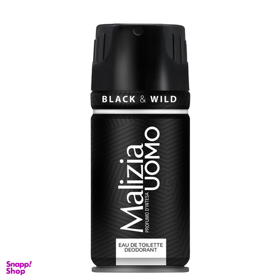 اسپری خوشبو کننده بدن مردانه مالیزیا مدل Black & Wild حجم 150 میلی لیتر