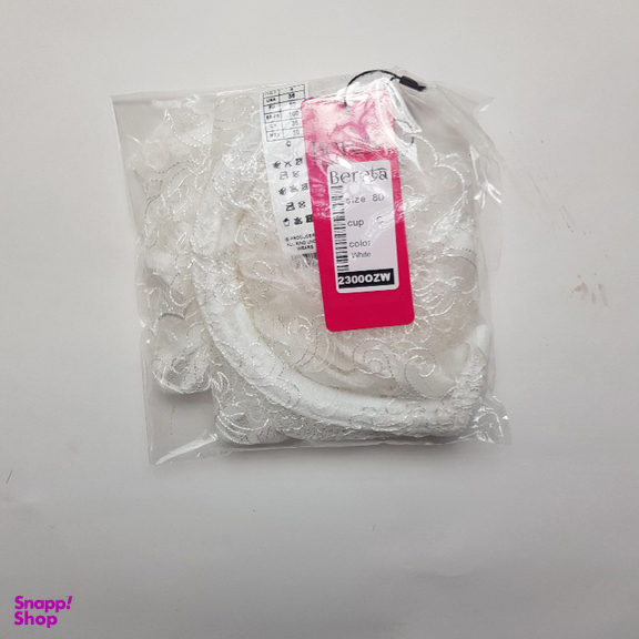 لباس خواب زنانه برتا مدل بادی توری کد 2300OZW رنگ سفید