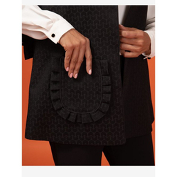 جلیقه رسمی زنانه برنس کد 70101 رنگ مشکی مات