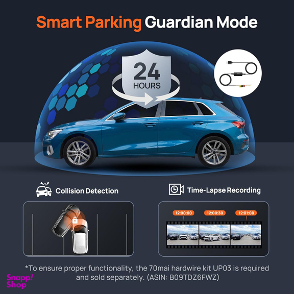 دوربین فیلم برداری خودرو سونتی می مدل 70mai Dual Dash Cam A510s RearCam RC11 به همراه دوربین عقب