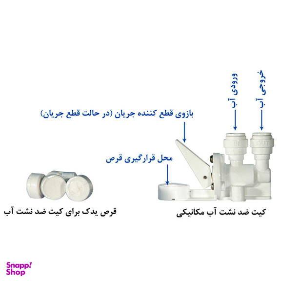 دستگاه تصفیه کننده آب آکوآ اسپرینگ مدل RO-S7-BZ 7090 به همراه کیت نشتی گیر