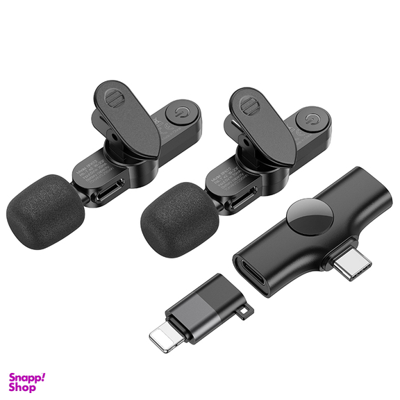 میکروفون یقه ای بروفون مدل BFK12 Type-C/Lightning مجموعه 2 عددی