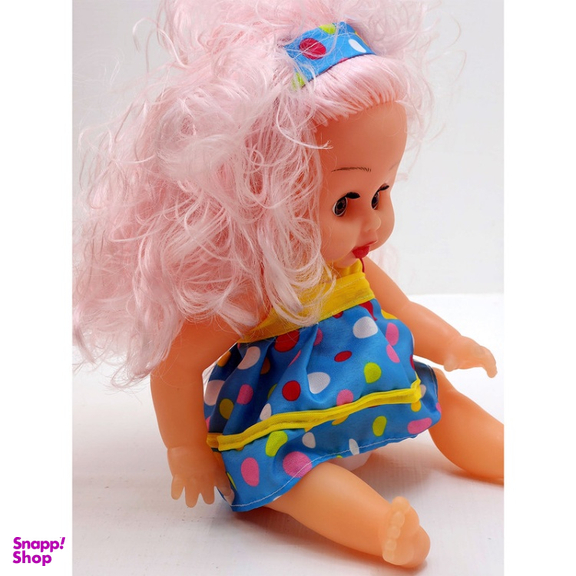 عروسک ناب سل مدل دخترک مو فرفری سایز 30 سانتی متر