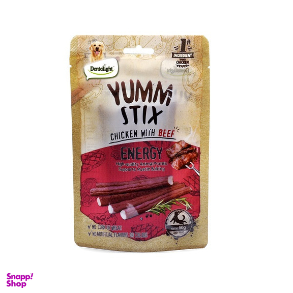 تشویقی سگ دنتالایت مدل YUMM STIX ENERGY وزن 50 گرم
