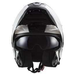 کلاه کاسکت فک متحرک ال اس تو مدل +FF902 Scope White به همراه کاور