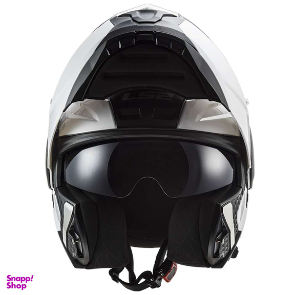 کلاه کاسکت فک متحرک ال اس تو مدل +FF902 Scope White به همراه کاور
