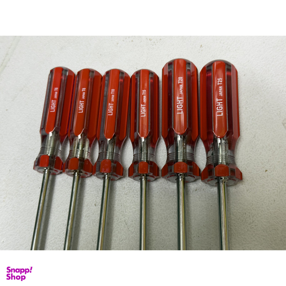 پیچ گوشتی لایت مدل SMT-LIGHT-JAPAN--T6-T25-6cs بسته 6 عددی