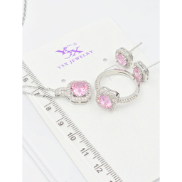 نیم ست زیور زنانه وای اس ایکس کریستال سواروسکی طرح جواهر کد JAV1097Y