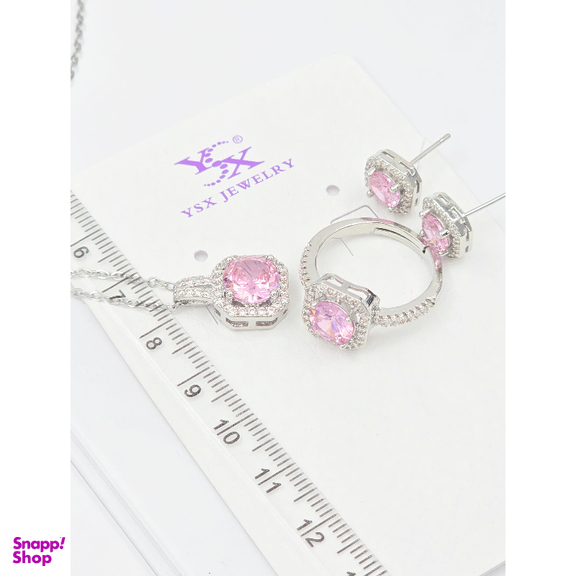 نیم ست زیور زنانه وای اس ایکس کریستال سواروسکی طرح جواهر کد JAV1097Y