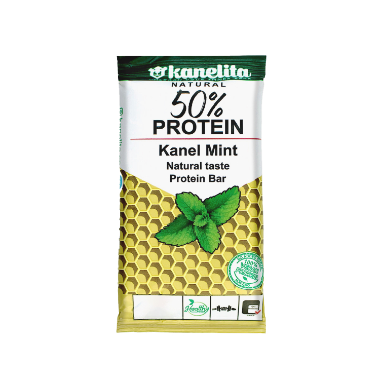 پروتئین بار گیاهی کنل نعنا کنلیتا وزن 45 گرم بسته 6 عددی