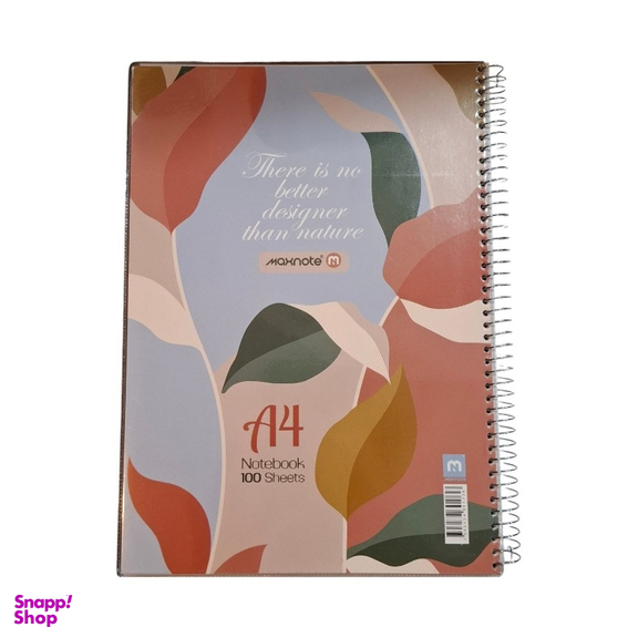 دفتر 100 برگ A4 سیمی مدل جلد طلقی مکث نوت کد 2_9173