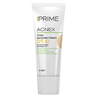 کرم ضد آفتاب رنگی پریم مدل Acnex SPF60 حجم 40 میلی لیتر