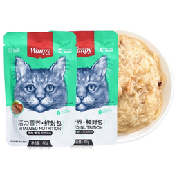 پوچ گربه ونپی مدل مرغ و میگو وزن 80 گرم