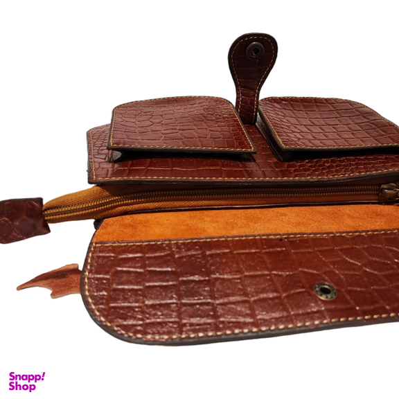 کیف زنانه چرم طبیعی مدل دو طرفه کد fateh 116