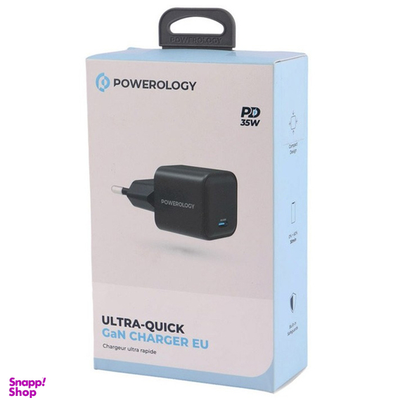 شارژر دیواری 35 وات پاورولوژی مدل Ultra-Quick GaN Charger P35WSPCEU Type-C