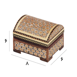 جعبه جواهری صندوقی خاتم کاری کد 28