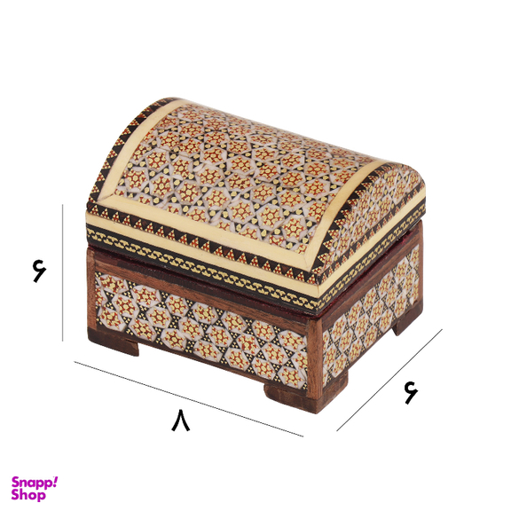 جعبه جواهری صندوقی خاتم کاری کد 28