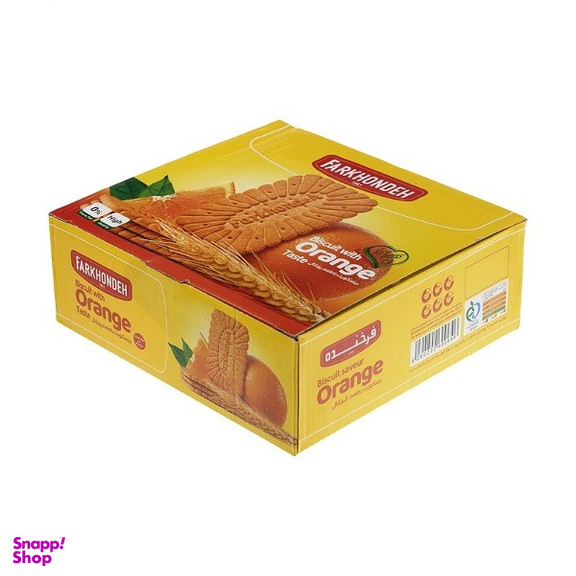 بیسکوییت پرتقالی فرخنده وزن 750 گرم