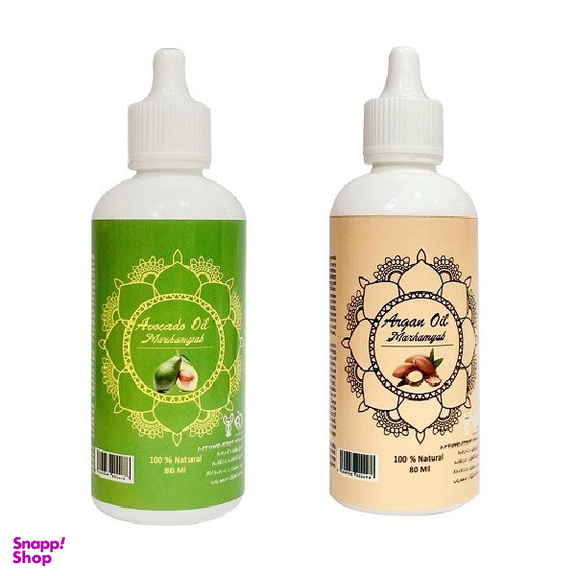 روغن تقویت کننده ناخن مرهم یاب مدل آرگان و آووکادو حجم 80 میلی لیتر مجموعه 2 عددی