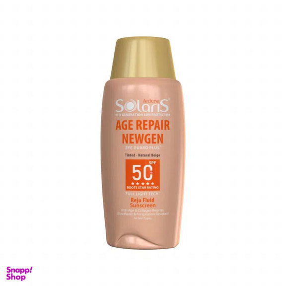 فلوئید ضد آفتاب آردن سولاریس مدل Agerepair Newgen SPF 50 رنگ بژ طبیعی حجم 75 میلی لیتر