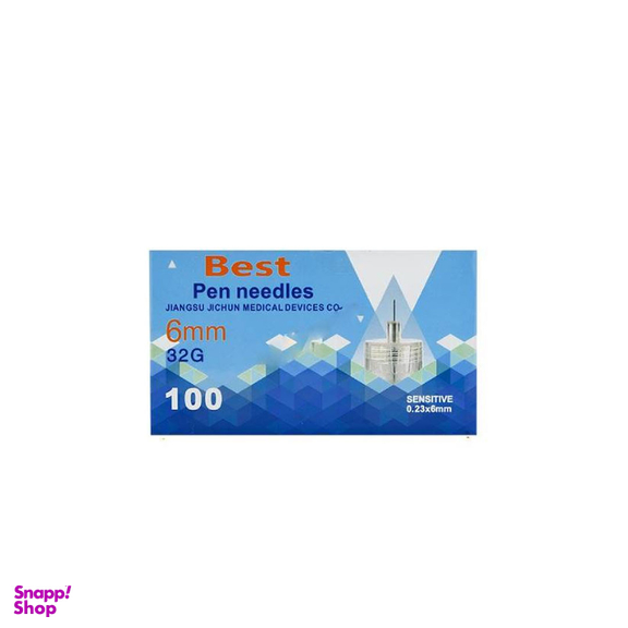 سر سوزن بست مدل 32G Sensitive حجم ۶ میلی لیتری بسته 100 عددی