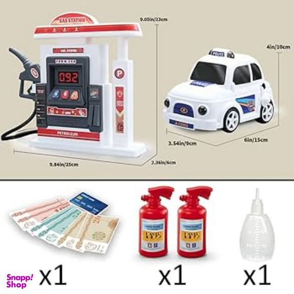 ست اسباب بازی ناب سل مدل جایگاه پمپ بنزین شارژی همراه با ماشین دودزا GAS STATION SET