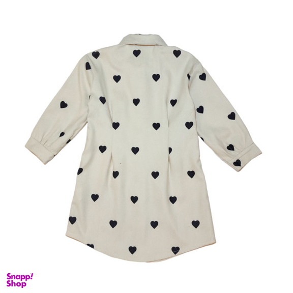 مانتو دخترانه شین کد 5742 رنگ سفید