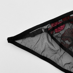 ست شورت و سوتین زنانه نوشه پوش کد 88807 رنگ مشکی قرمز