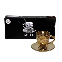 فنجان و نعلبکی مدل میشل بسته 6 عددی