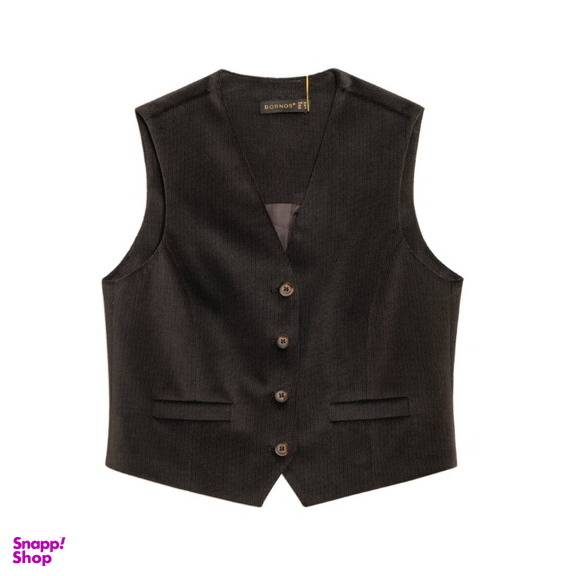 وست زنانه برنس مدل پاییزی 70102 رنگ قهوه ای