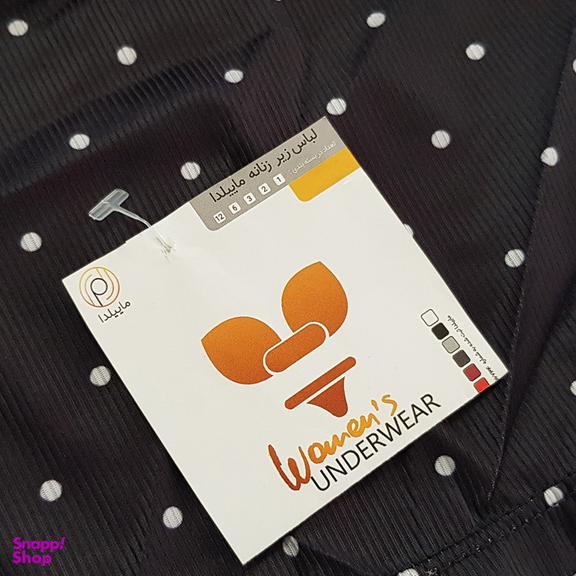 کراپ تاپ زنانه ماییلدا مدل پددار خال خالی کد 5301-6853 رنگ مشکی