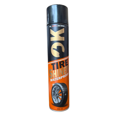 اسپری تمیزکننده لاستیک اوکی مدل tire Shine حجم 650 میلی لیتر