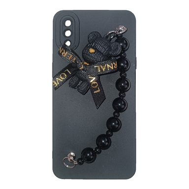قاب گوشی موبایل مدل خرسی همراه با بند آویز مرواریدی کد 111 مناسب سامسونگ Galaxy A10S