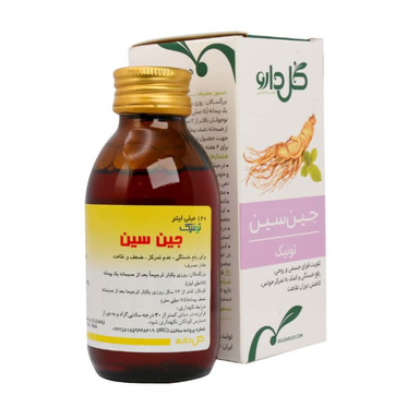 تونیک جین سین گل دارو حجم 120 میلی لیتر