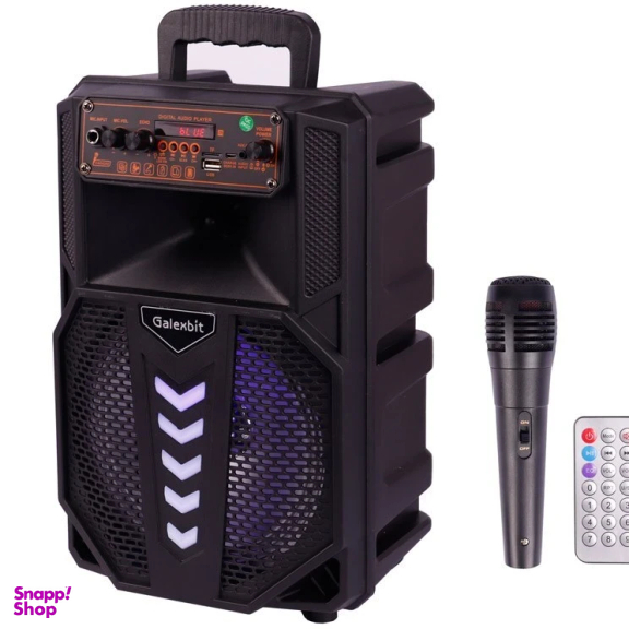 اسپیکر بلوتوثی قابل حمل گلکسبیت مدل GS19 به همراه میکروفون و ریموت کنترل