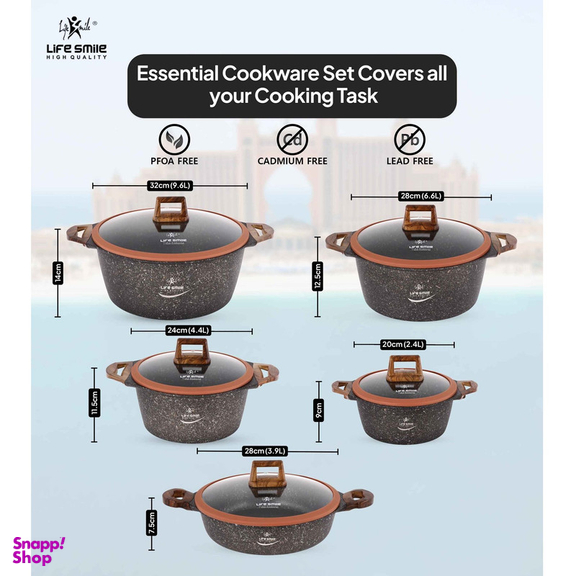 سرویس پخت و پز 10 پارچه لایف اسمایل مدل LIFEP13N-10