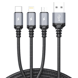 کابل USB به Lightning/Type-C/MicroUSB ترانیو مدل XS6 طول 1.2 متر